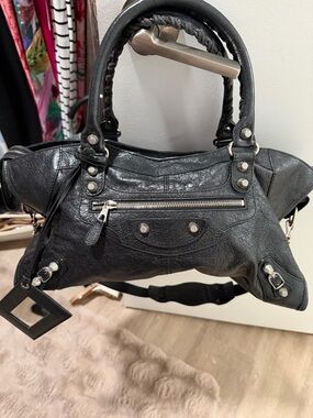 Balenciaga Le City bag Black lambskin leather